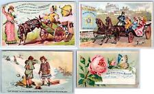 1880's LOT/4 SEWING MACHINES VICTORIAN TRADE CARDS CONDITION VARIES #15 picture