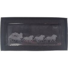 Laser Etched Crystal Wells Fargo Stagecoach & Horses Paperweight picture