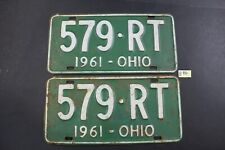 VINTAGE - 1961 OHIO LICENSE PLATE - 579 RT - *PAIR* (B40 picture