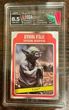1980 Star Wars Empire Strikes Back - Yoda 9 - Graded Rookie Card - HGA 8.5 picture