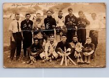 J99/ Columbus Grove Ohio RPPC Postcard c1910 High School Baseball Team 230 picture