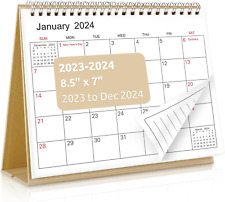 SKYDUE Calendar 2023-2024, Small Standing Desk Calendar, from Oct.2023 to Dec.20 picture