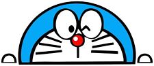 Doraemon Cute Peeking Window Vinyl Decal Anime Sticker Doraemon 6 Inches picture