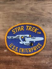 Vintage USS Enterprise Star Trek Sew On Patch 1970s  picture