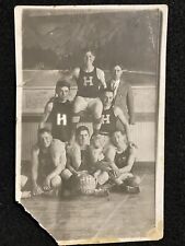 Basketball Team Men California? Oregon? Antique RPPC Real Photo Postcard picture