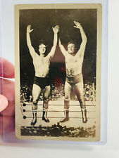 MEGA RARE Wrestling Exaggeration RPPC Red & Lou Klein Bastien postcard picture