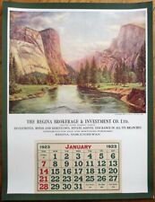 Regina, Saskatchewan, Canada 1923 Advertising Calendar / 14x18 Poster: Insurance picture