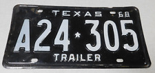 1968 Texas trailer license plate picture