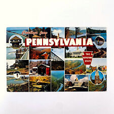 Postcard Pennsylvania PA Keystone State Multi View 1960s Unposted Chrome picture