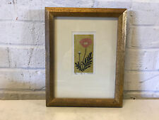 Vintage Japanese Signed Takaro Print Gold Leaf & Flowers 96/102 picture