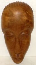 Hand Carved Wood Mask Wall Hanging African Tribal Art  picture