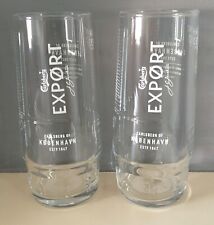 2 x Carlsberg Export 1/2 Pint Glasses Brand New 100% Genuine Official Man Cave picture