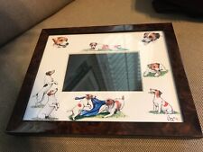 VTG  BRYN PARRY Studios Picture Frame Dog Jack Russell terrier England Photo picture