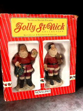 Vintage Novelino Jolly St. Nick Collection 2 Santa's In The Box - Hand painted picture
