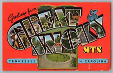 Postcard Greetings From Great Smoky Mountains, Tennessee, Large Letter picture