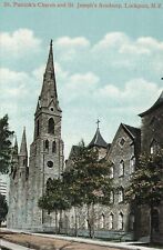 St. Patrick’s Church And St. Joseph’s Academy Lockport New York 1910s Postcard picture