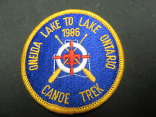 Oneida Lake to Lake Ontario 1986 Canoe Trek Patch      ST picture