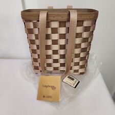 Longaberger 2007 Tall Tote To Go w Nylon Straps Tan Basket+Prot. NOS~TAILGATING picture