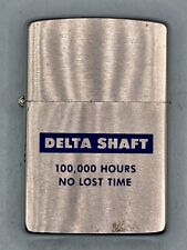 Vintage 1980 Delta Shaft Employee Incentive Chrome Zippo Lighter NEW Advertising picture