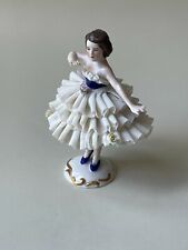 MV MULLER VOLKSTED IRISH DRESDEN LACE YOUNG WOMEN  DANCER BALLERINA FIGURINE picture