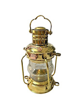 Vintage Brass Minor Oil Lamp Ship Lantern Maritime 14