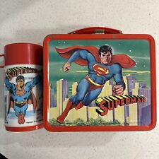 Vintage SUPERMAN LUNCHBOX THERMOS 1978 Aladdin Industries DC Comics Lunch Box picture