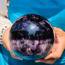 6.62LB Natural Fluorite Ball Quartz Crystal Healing Sphere Reiki Gem picture