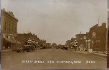 c1930s RPPC New Richmond, Wisconsin (Wis, WI) -- Downtown - Lots of SIGNS picture