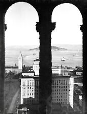 1930s SAN FRANCISCO MATSON BUILDING VIEW to FERRY BUILDING&YERBA BUENA~NEGATIVE picture