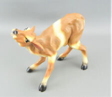 Vintage ADG Rustic Country Farmhouse Farmyard Resin Cow Animal Statue Figurine picture