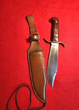 Vintage Western Bowie Knife W49 With Original Sheath  picture
