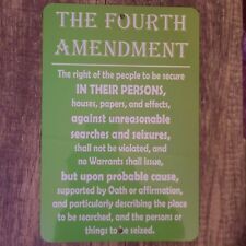 The Fourth 4th Amendment of the Constitution 8x12 Metal Wall Sign picture