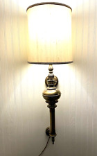 Large Vintage Stiffel  Brass Hollywood Regency Wall Sconce & Shade picture