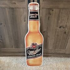 Vintage Miller Genuine Draft Metal Beer Bottle Metal Tin Sign picture