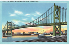 High Level Bridge Across Maumee River-Toledo, Ohio OH-c. 1920 antique picture