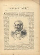 1893 Dr. Andrew Preston Peabody Harvard Reverand Portrait Engraving Old Article picture
