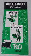 1954 Peninsular & Occidental Steamship Company time table Cuba to Nassau picture