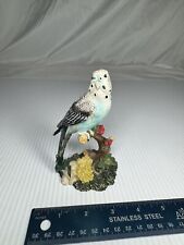 Tropical Bird Figurine Parakeet / Budgie Bird Resin Statue 5 Inches picture