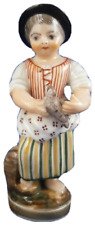 Antique Niderviller Porcelain Lady w/ Bird Figurine Figure Porcelaine Niderville picture
