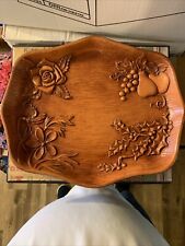Vintage Multi Products Inc USA Faux Wood Tray Four Seasons Florals 12”X10”  1959 picture