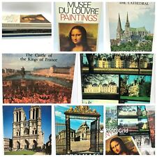 6 Vintage France Guide Books in English Louvre Chartes Notre Dame Versailles picture