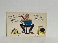 Postcard Humor Man Bowling A64 picture