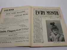 Antique EV'RY Month - 12 Months of Periodicals Bound 1898 Annual Book picture