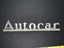 Vintage Autocar Heavy Duty Truck Emblem Name Script Original  Metal picture