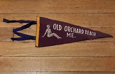 VINTAGE Old Orchard Beach Maine Felt Pennant 11.5” Purple picture