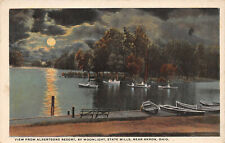 View from Albertsons Resort, by Moonlight, State Mills, Near Akron, Ohio 1923 PC picture