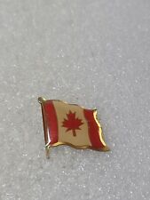 VTG Canadian National Flag Badge Pin Butterfly Clasp Waiving Enamel Maple Leaf picture