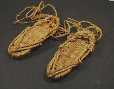 Vintage Japanese Straw Sandals Handmade WARAJI Early Showa Period Unused 24cm picture