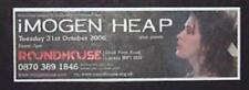 Imogen Heap Speak for Yourself Tour 2006 Mini Poster Type Ad Lot (2 Variations) picture