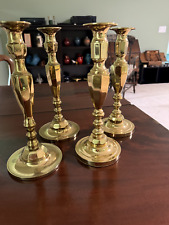 Set Of Four 12-in Brass Candlesticks picture
